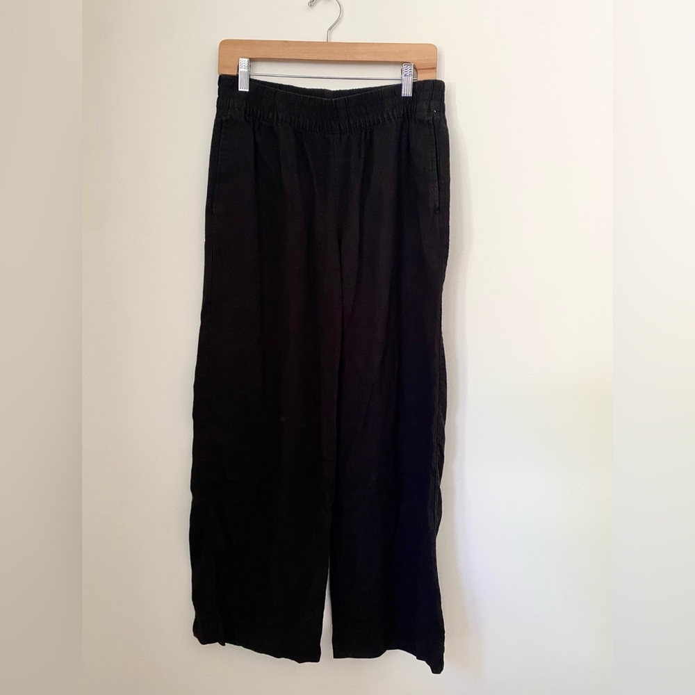 Relaxed Wide-Leg Black Pants - Unbranded
